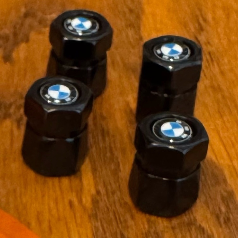 BMW, 4PCS Tire Caps, Aluminum Alloy Valve Stem Cap, Decorative Accessory